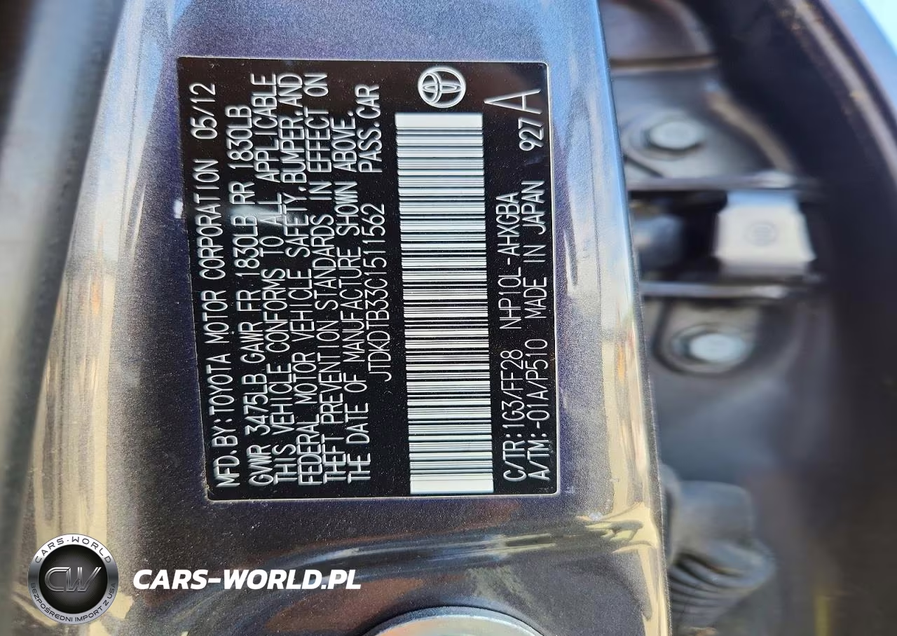 2012 Toyota Prius C Three VIN:JTDKDTB33C1511562 - 12