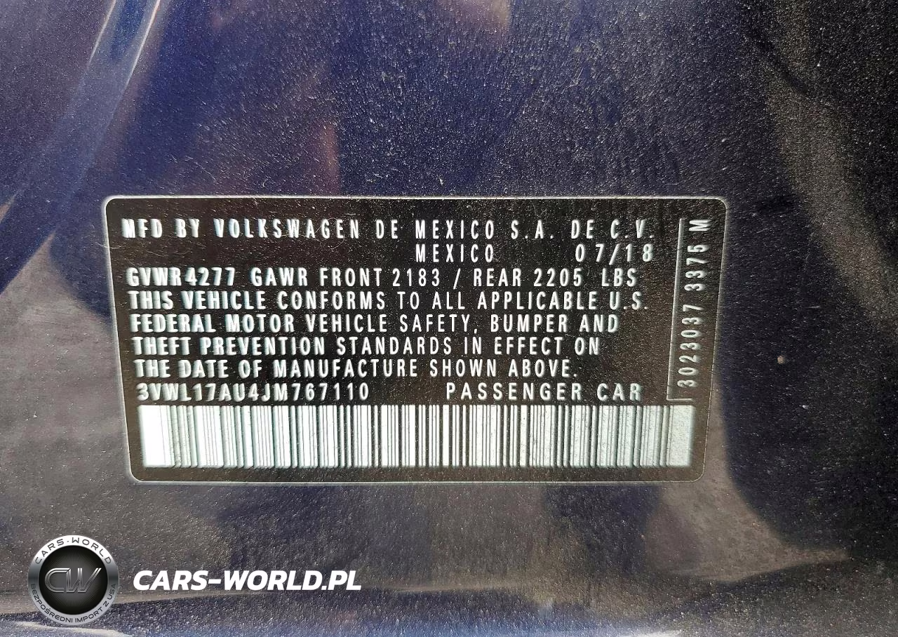 2018 Volkswagen Golf Sportwagen Sel VIN:3VWL17AU4JM767110 - 12
