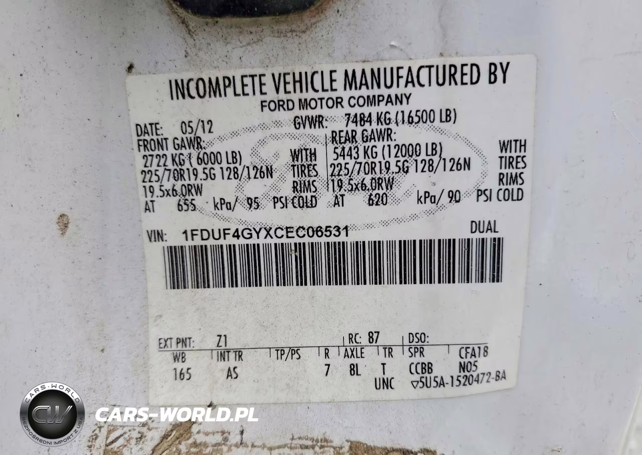 2012 Ford F450 Super Duty VIN:1FDUF4GYXCEC06531 - 12