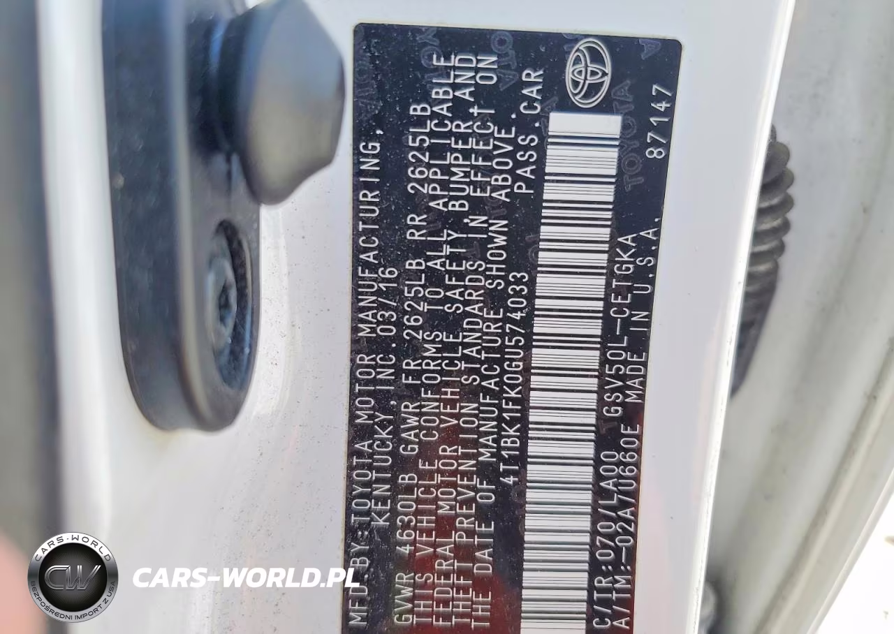 2016 Toyota Camry Xle V6 VIN:4T1BK1FK0GU574033 - 12