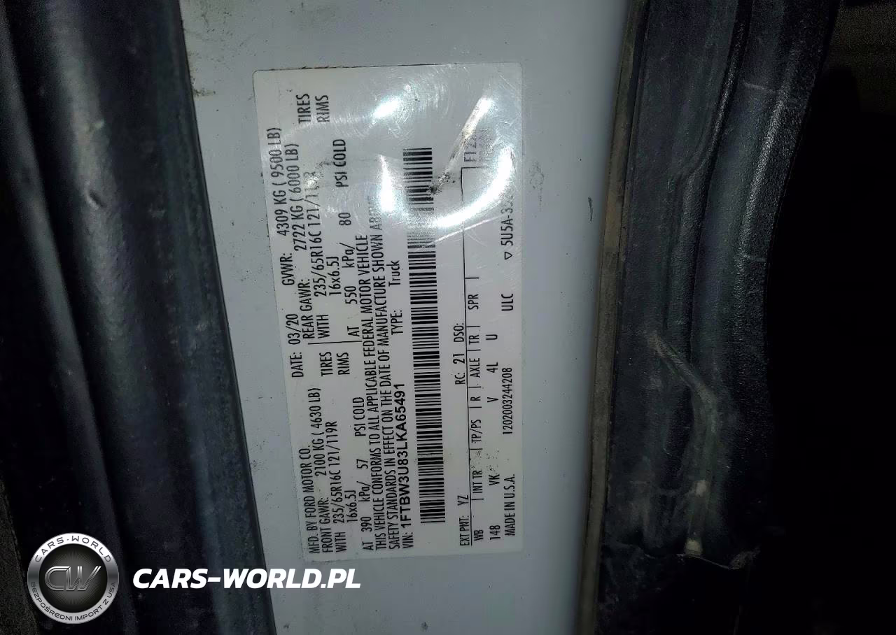 2020 Ford Transit 350 Delivery Van VIN:1FTBW3U83LKA65491 - 14
