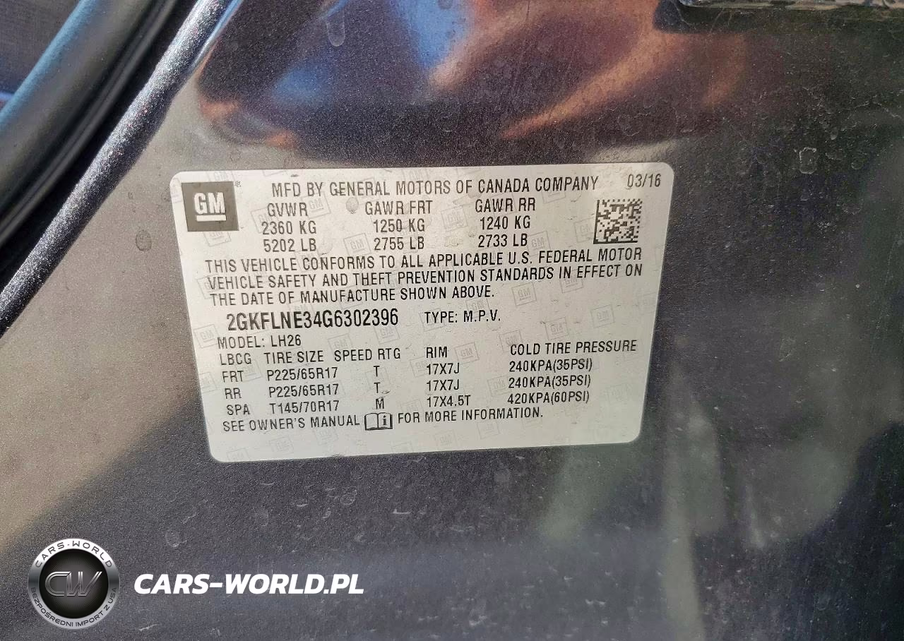 2016 GMC Terrain Sle VIN:2GKFLNE34G6302396 - 12