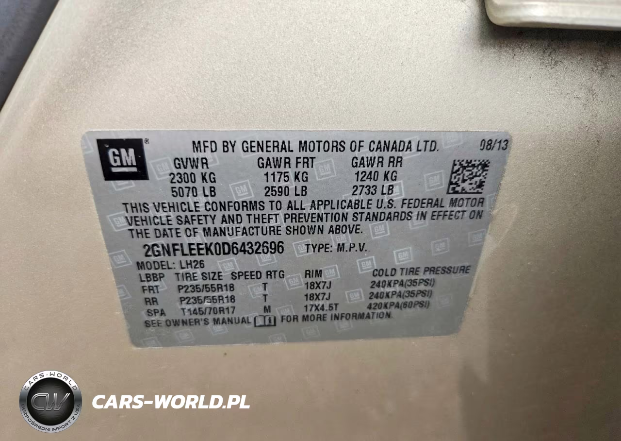 2013 Chevrolet Equinox Lt VIN:2GNFLEEK0D6432696 - 13