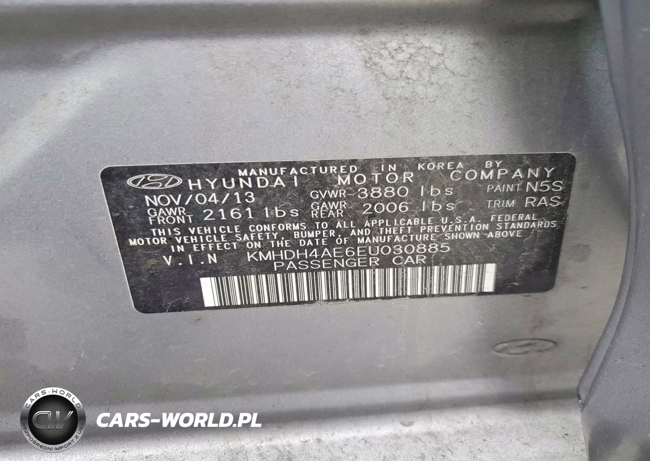2014 Hyundai Elantra Se VIN:KMHDH4AE6EU030885 - 13