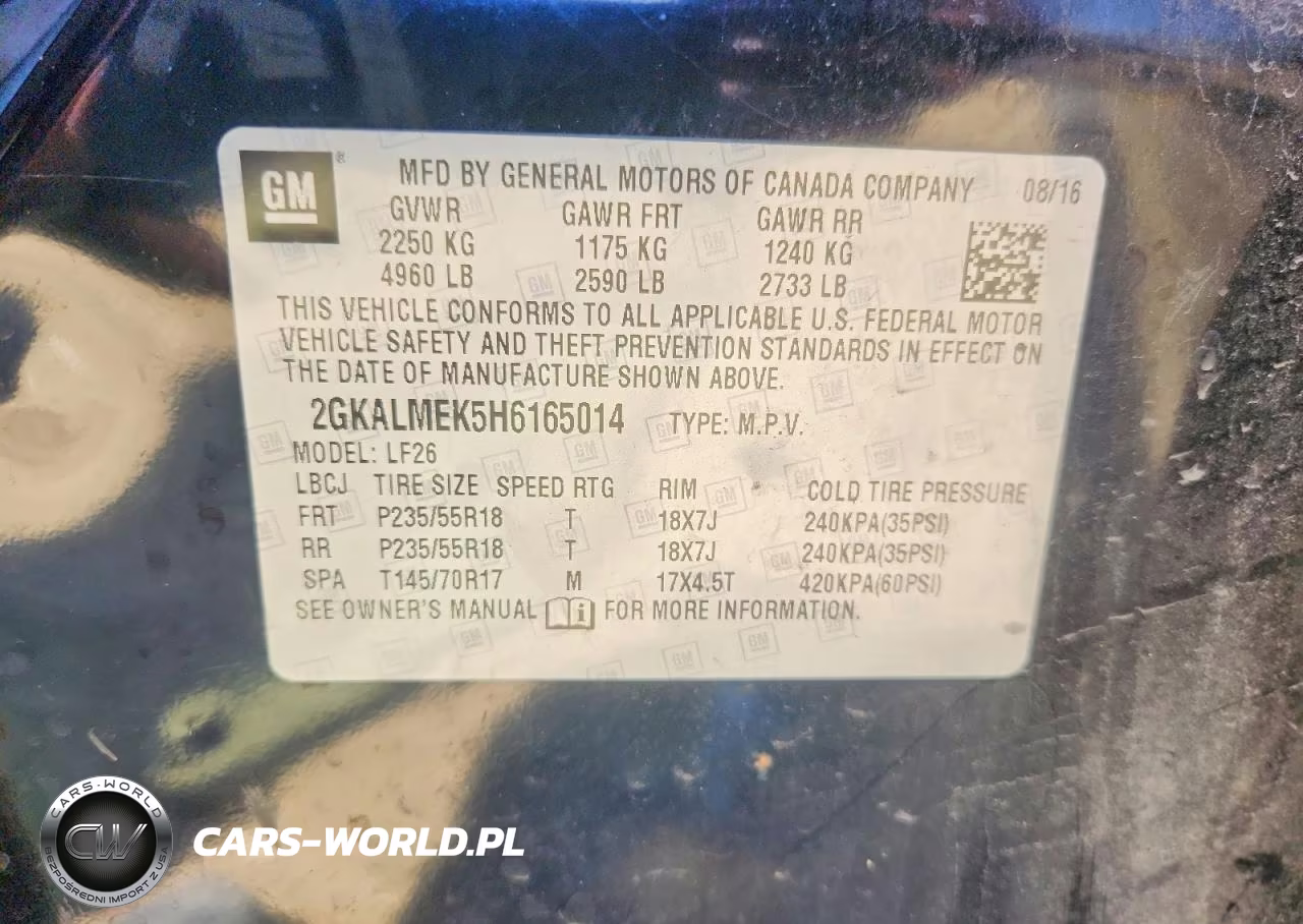 2017 GMC Terrain Sle VIN:2GKALMEK5H6165014 - 13