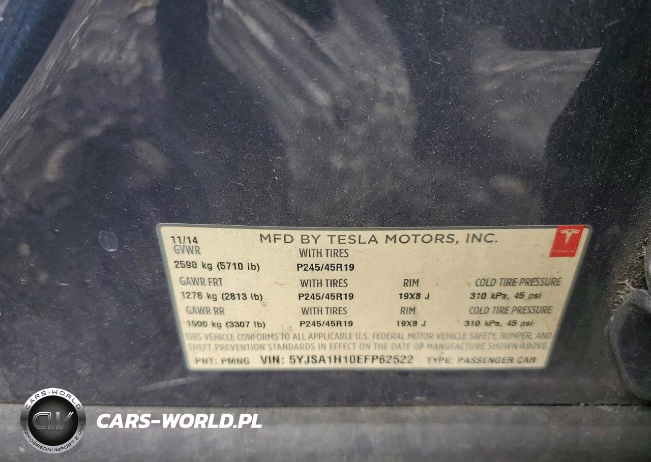 2014 Tesla Model S VIN:5YJSA1H10EFP62522 - 12