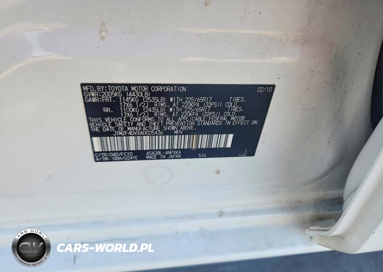 2010 Toyota Rav4 Base VIN:JTMZF4DVXAD025436 - 13