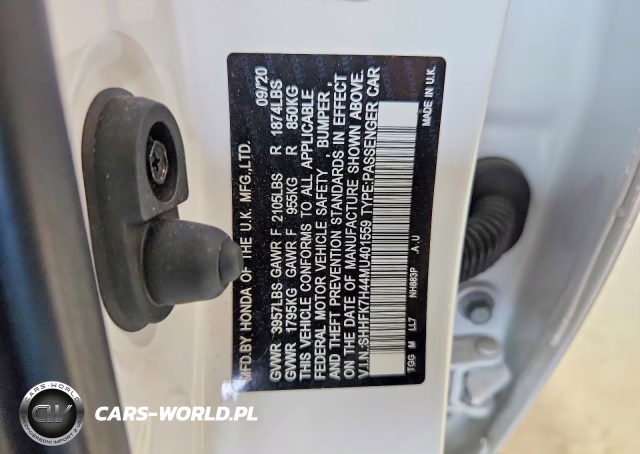 2021 Honda Civic Sport VIN:SHHFK7H44MU401559 - 12