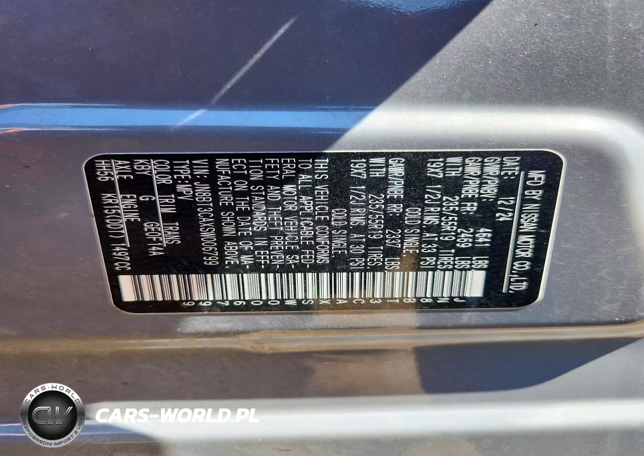 2025 Nissan Rogue Sl VIN:JN8BT3CAXSW006799 - 12