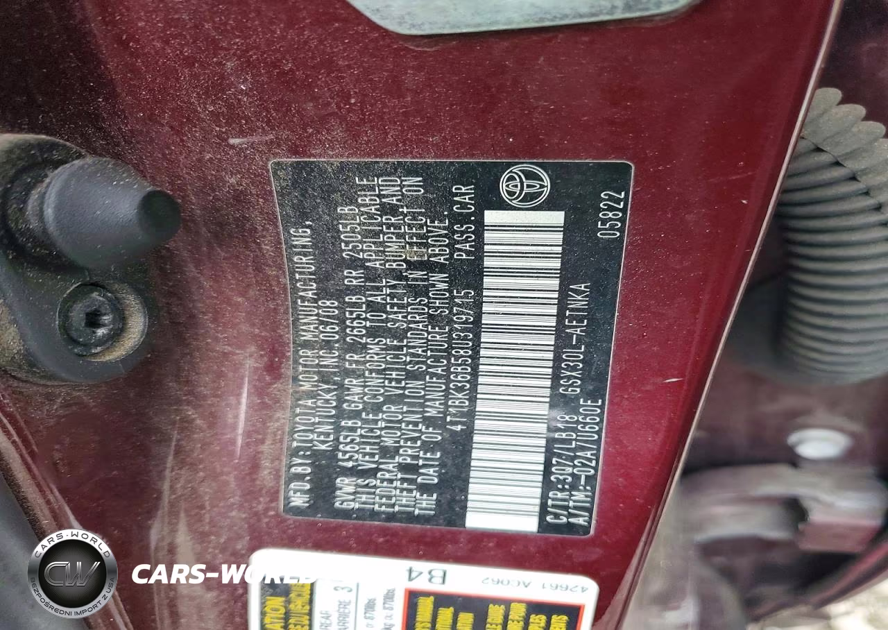 2008 Toyota Avalon Touring VIN:4T1BK36B58U319715 - 12