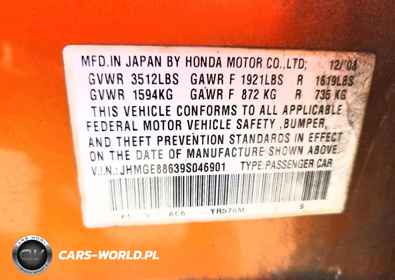 2009 Honda Fit Sport VIN:JHMGE88639S046901 - 13