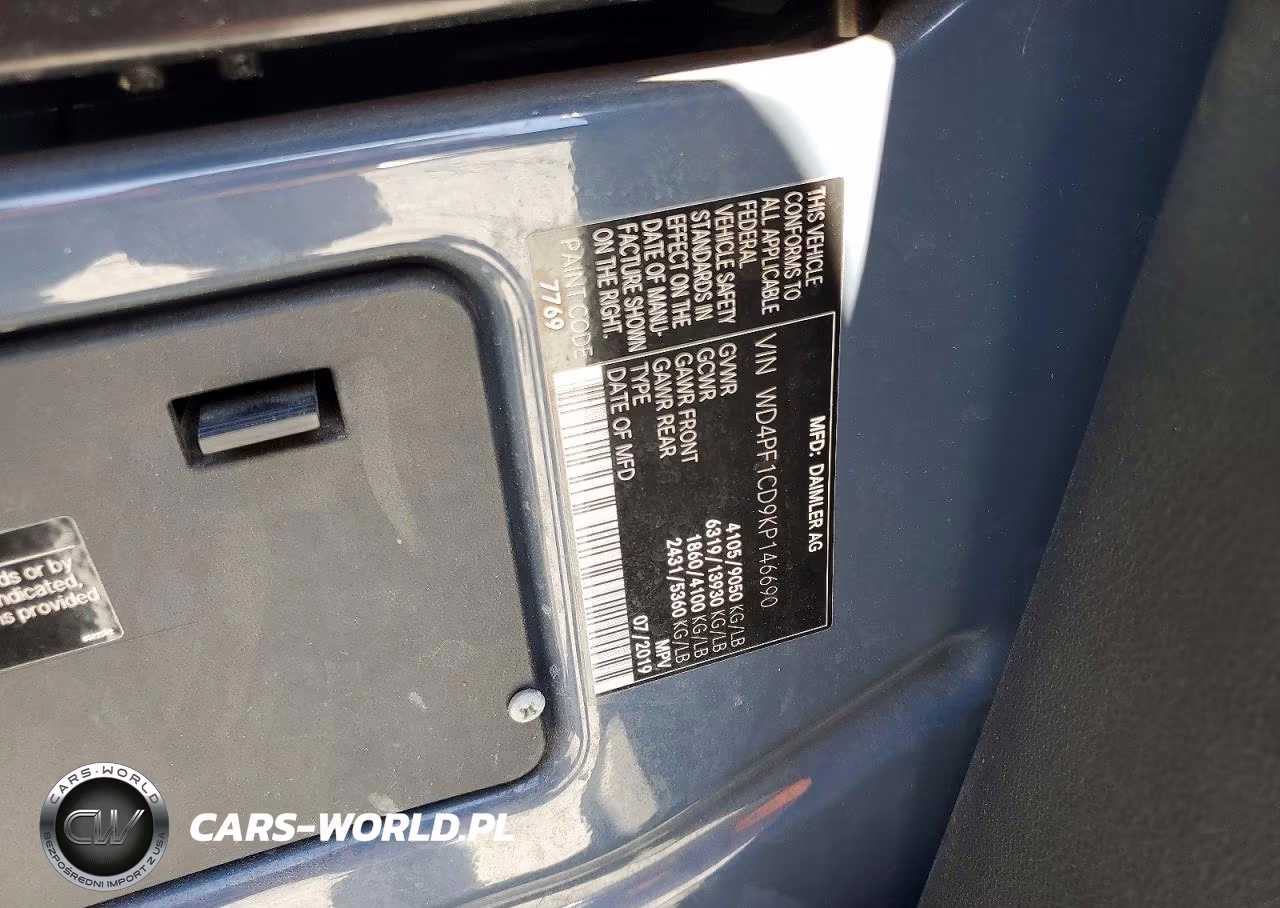 2019 Mercedes-Benz Sprinter 2500 VIN:WD4PF1CD9KP146690 - 12