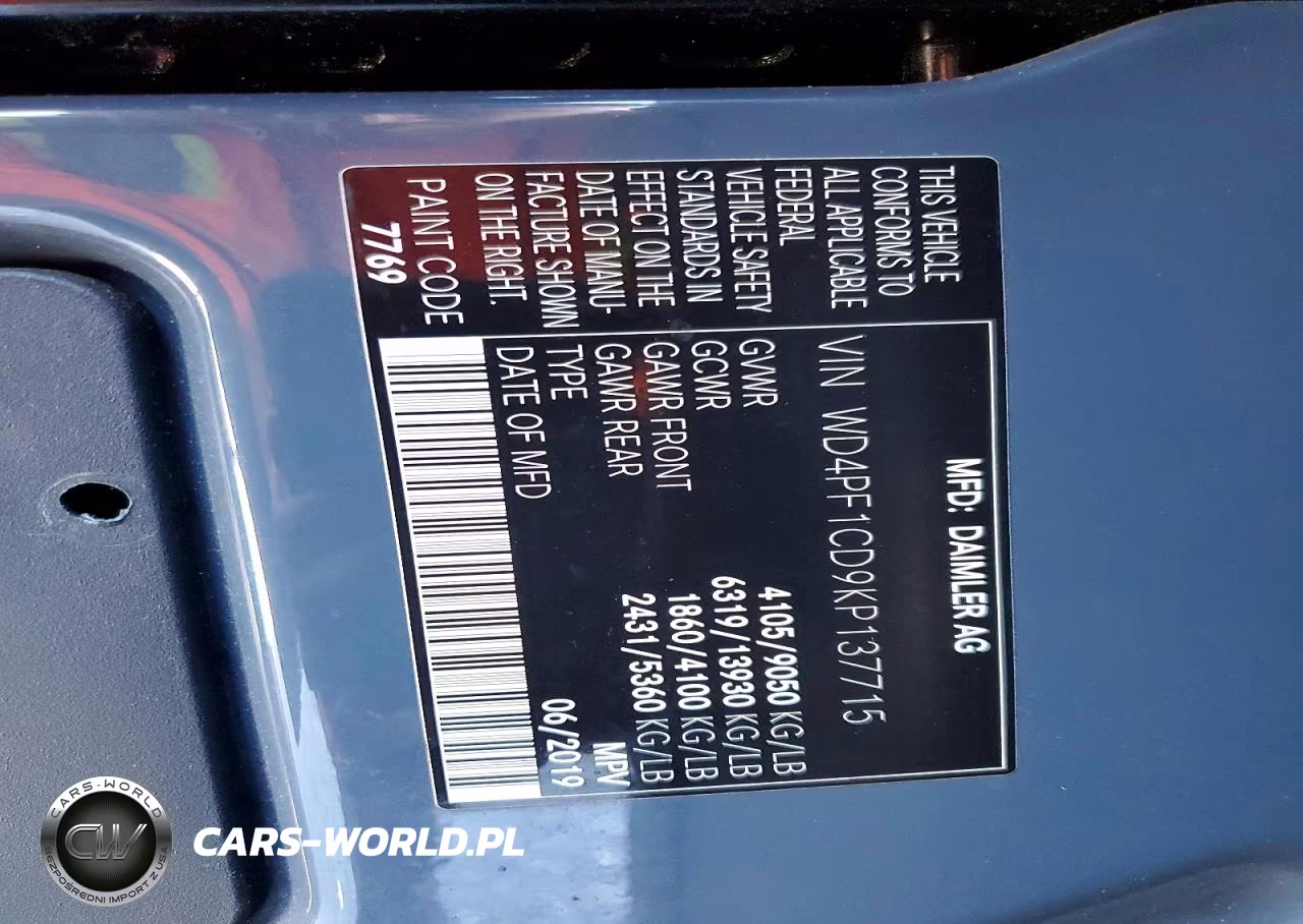 2019 Mercedes Benz Sprinter 2500 VIN:WD4PF1CD9KP137715 - 13