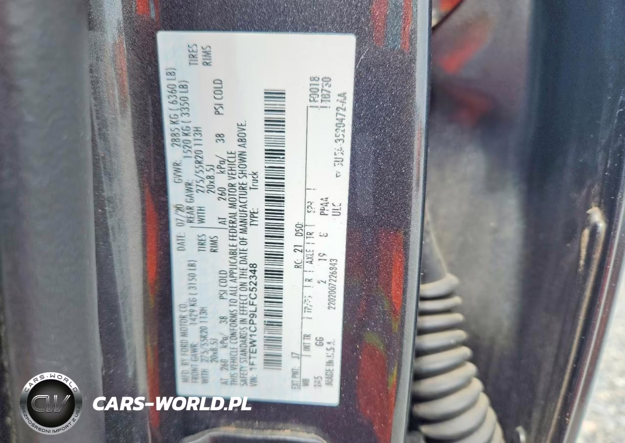 2020 Ford F150 Supercrew VIN:1FTEW1CP9LFC52348 - 12