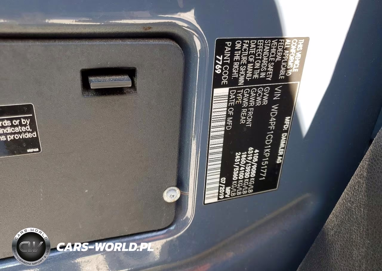 2019 Mercedes-Benz Sprinter 2500 VIN:WD4PF1CD1KP151771 - 12