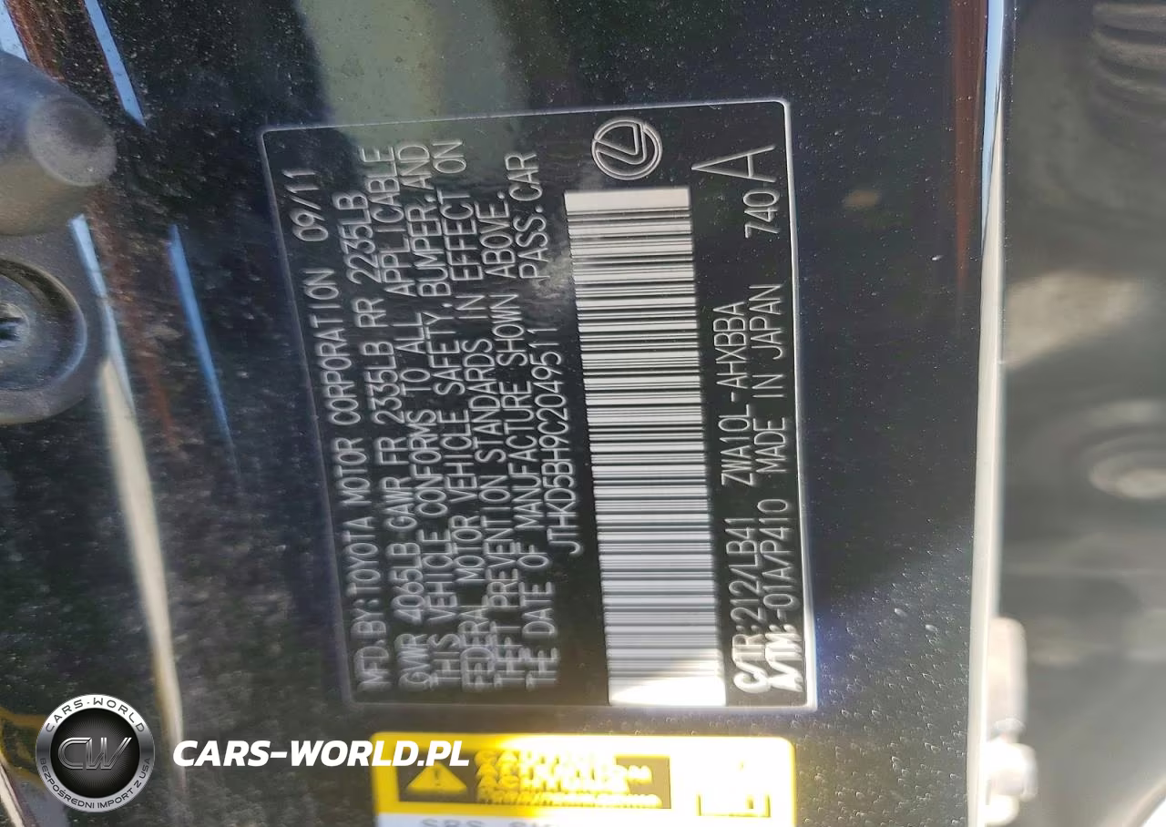 2012 Lexus Ct 200 VIN:JTHKD5BH9C2049511 - 13