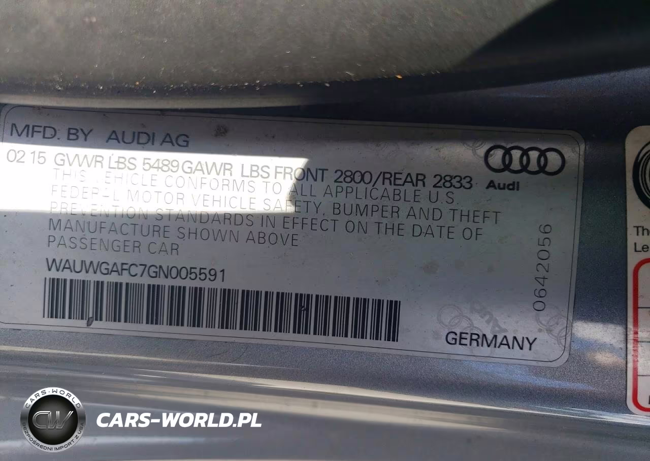 2016 Audi A7 Premium Plus VIN:WAUWGAFC7GN005591 - 12