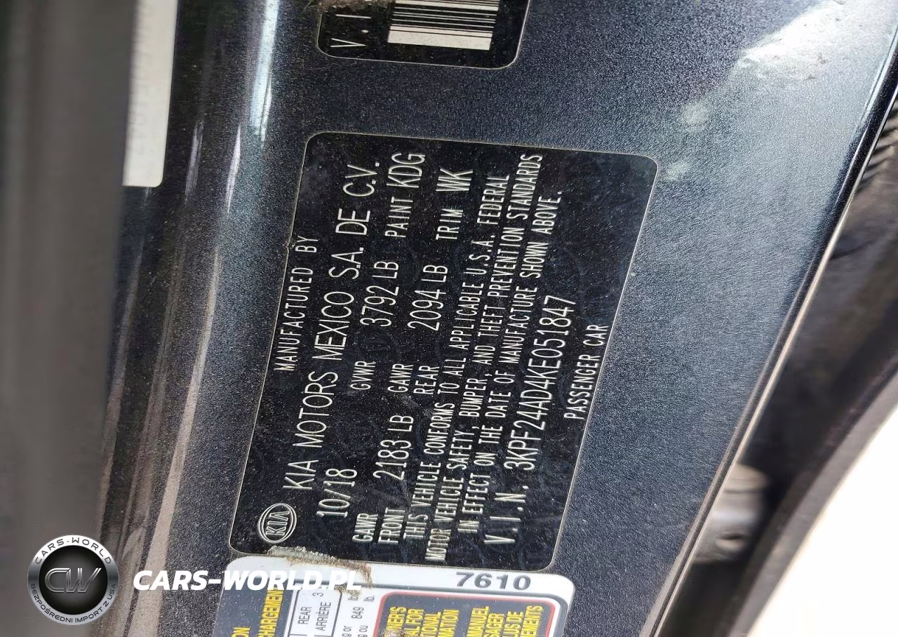 2019 Kia Forte Lxs VIN:3KPF24AD4KE051847 - 12