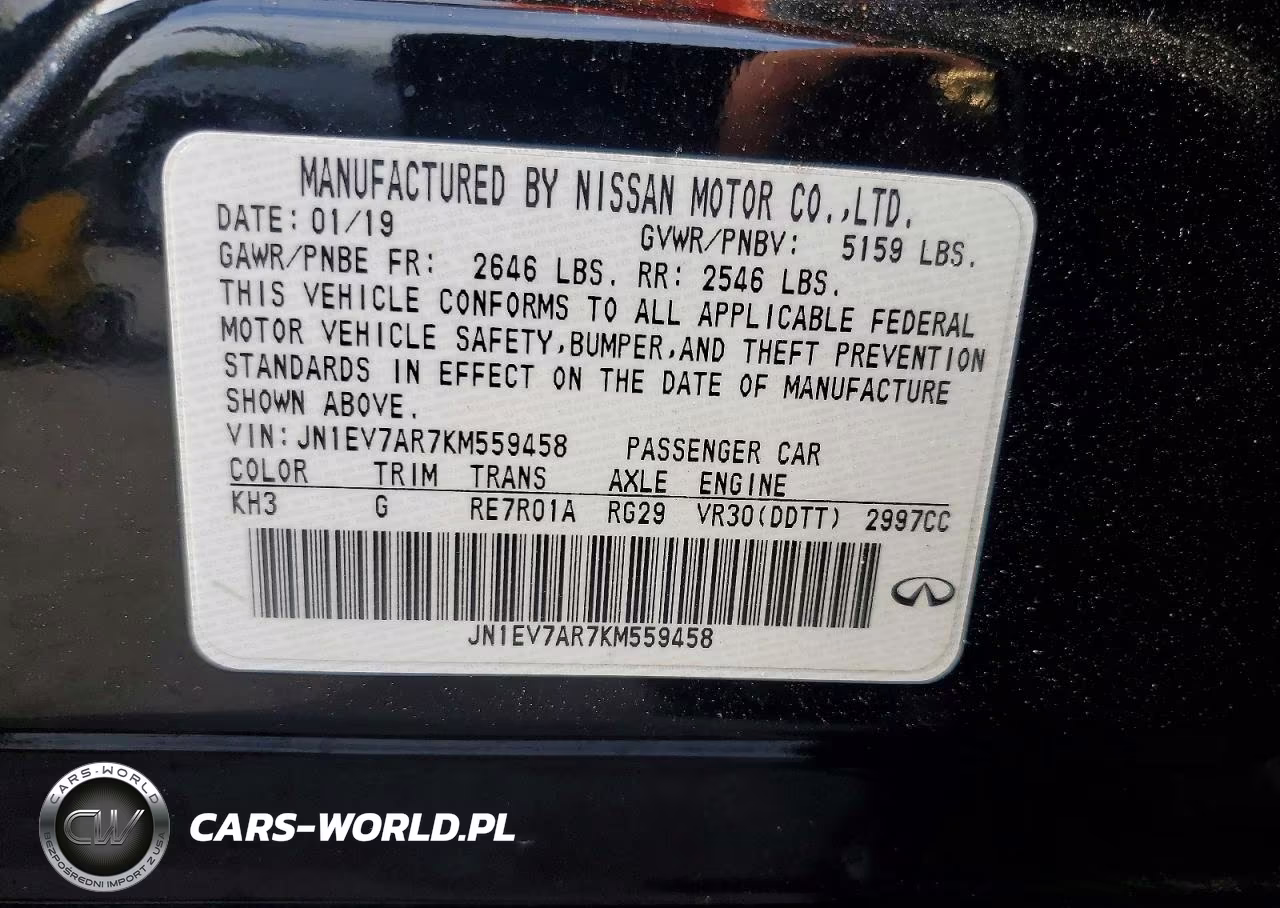 2019 Infiniti Q50 Luxe VIN:JN1EV7AR7KM559458 - 12