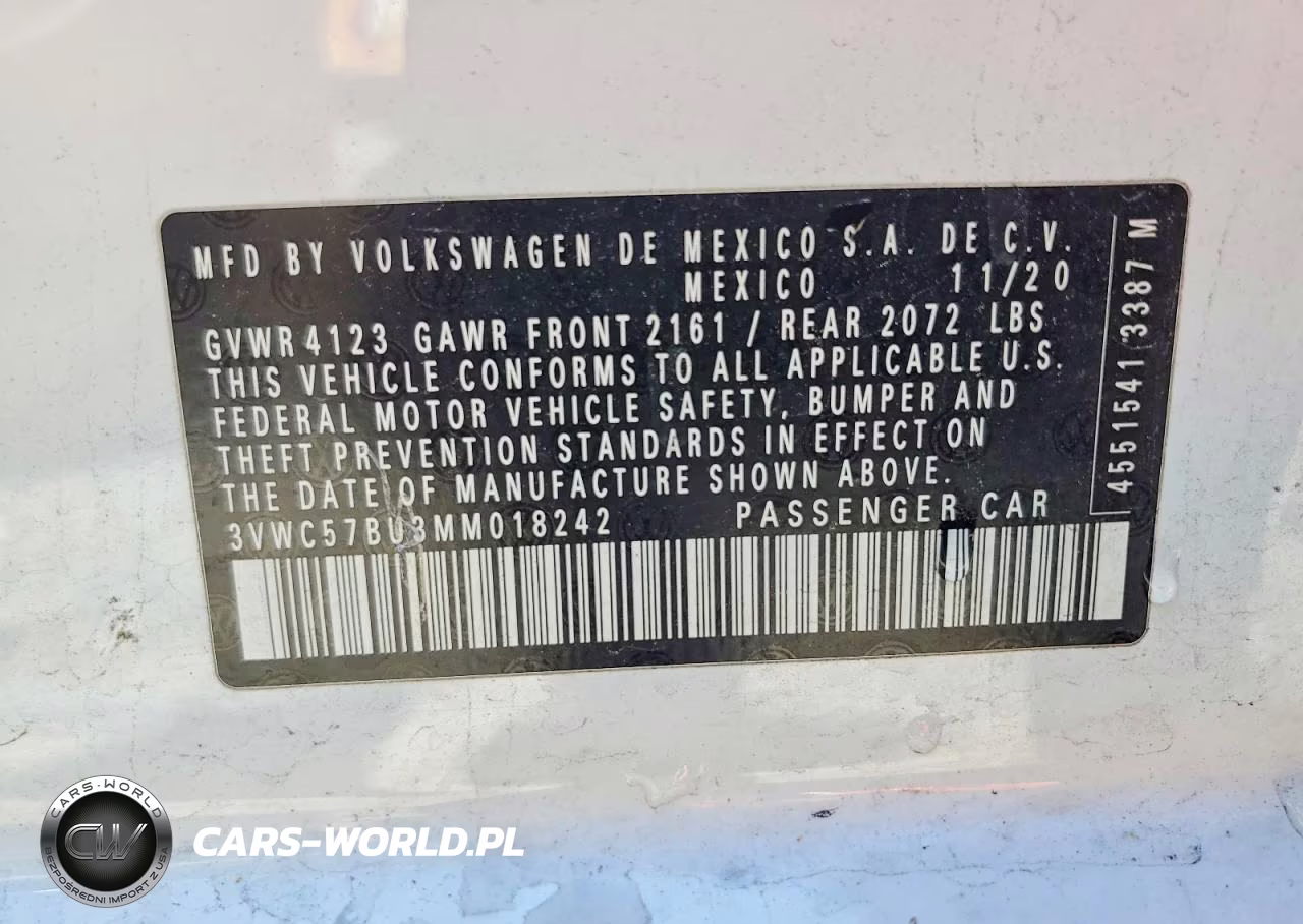 2021 Volkswagen Jetta S VIN:3VWC57BU3MM018242 - 12