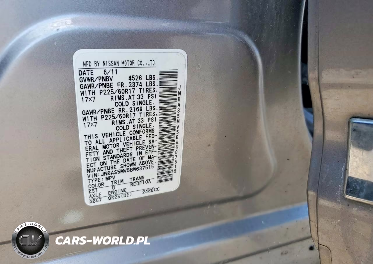 2011 Nissan Rogue S-Sv-Krom VIN:JN8AS5MV5BW687515 - 13