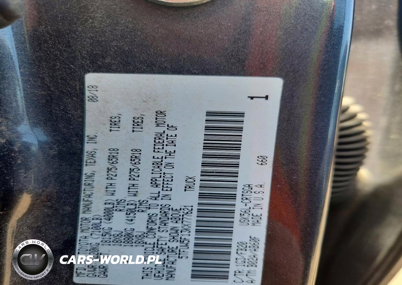 2019 Toyota Tundra Sr5 VIN:5TFUW5F13KX777621 - 12
