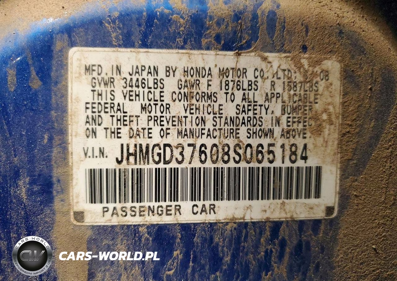 2008 Honda Fit Sport VIN:JHMGD37608S065184 - 12