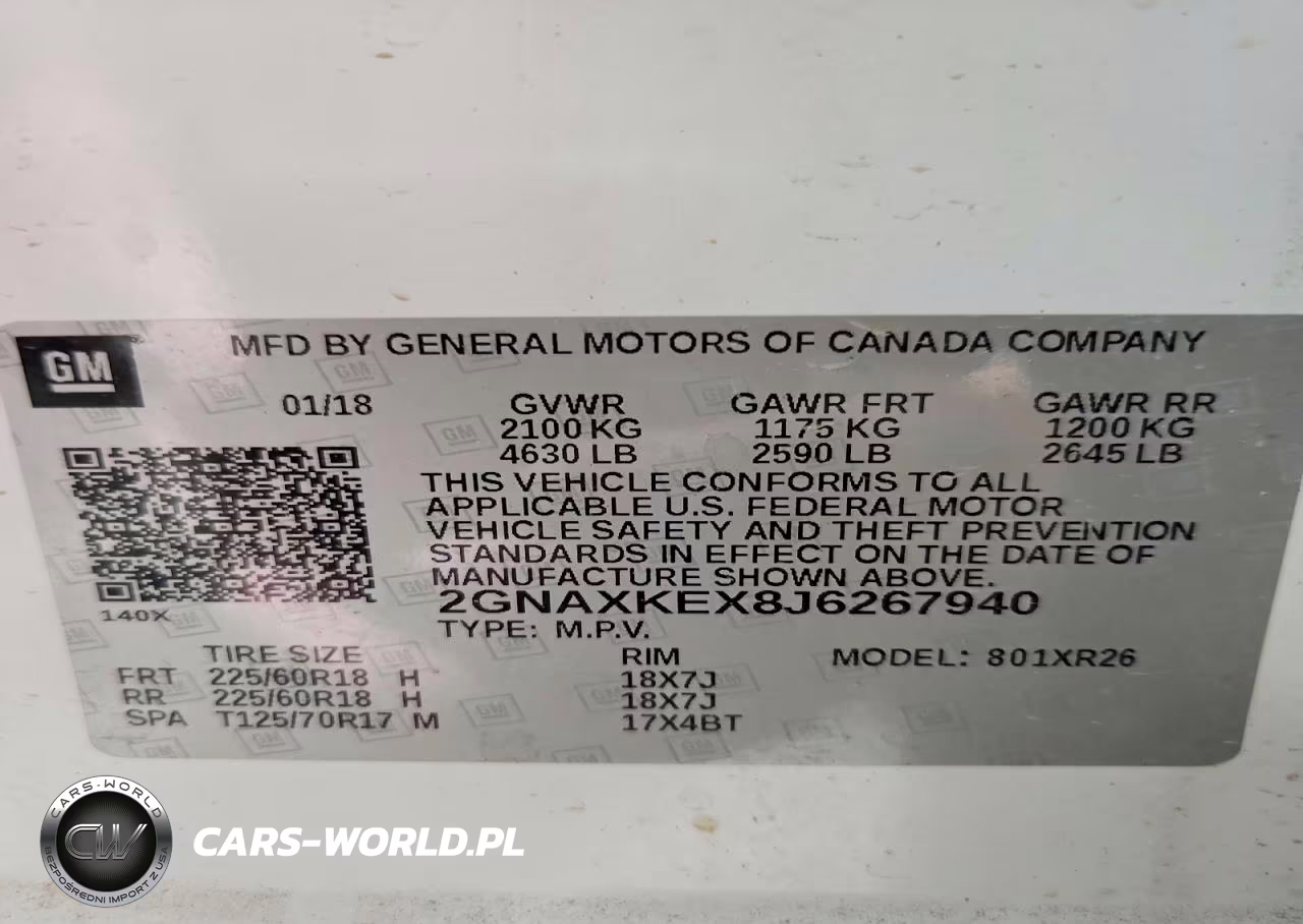 2018 Chevrolet Equinox Lt VIN:2GNAXKEX8J6267940 - 12