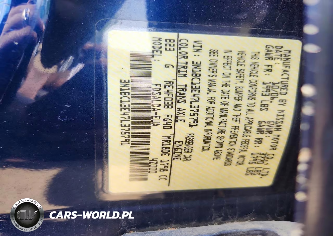 2007 Nissan Versa 1.8 S VIN:3N1BC13E47L375791 - 13