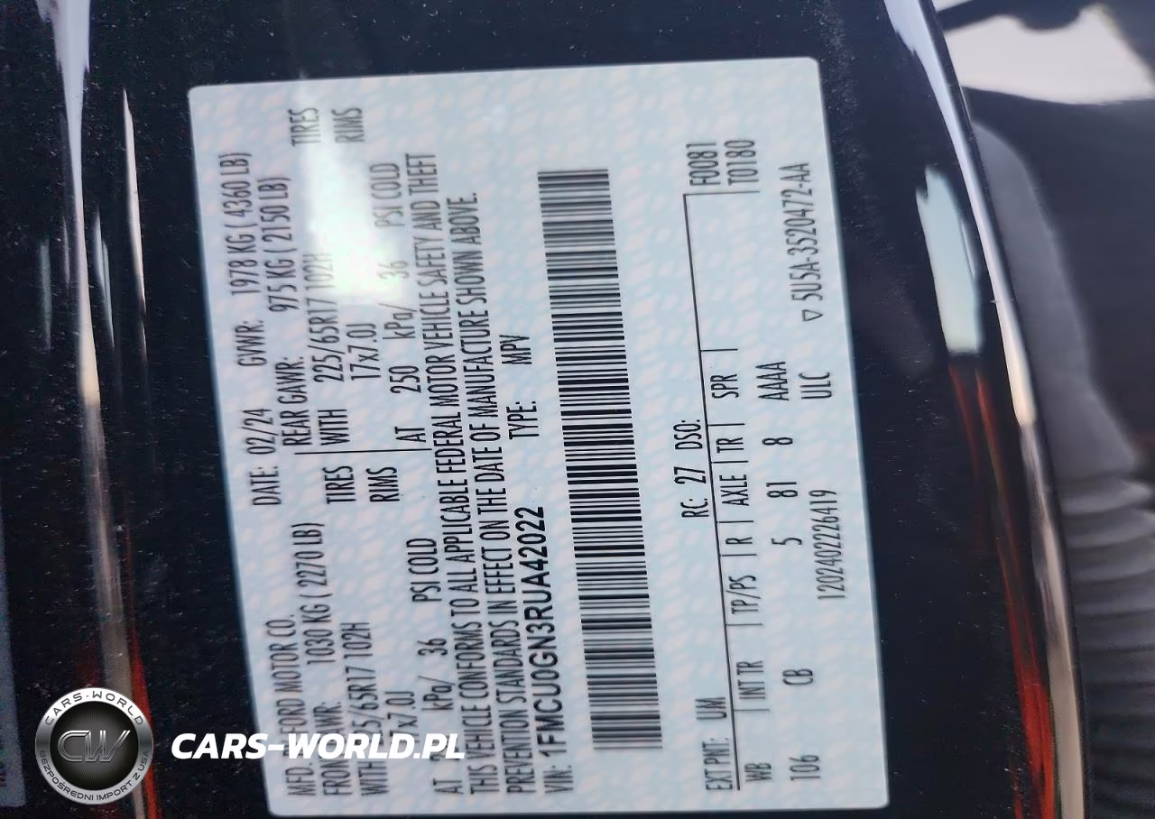 2024 Ford Escape Active VIN:1FMCU0GN3RUA42022 - 14
