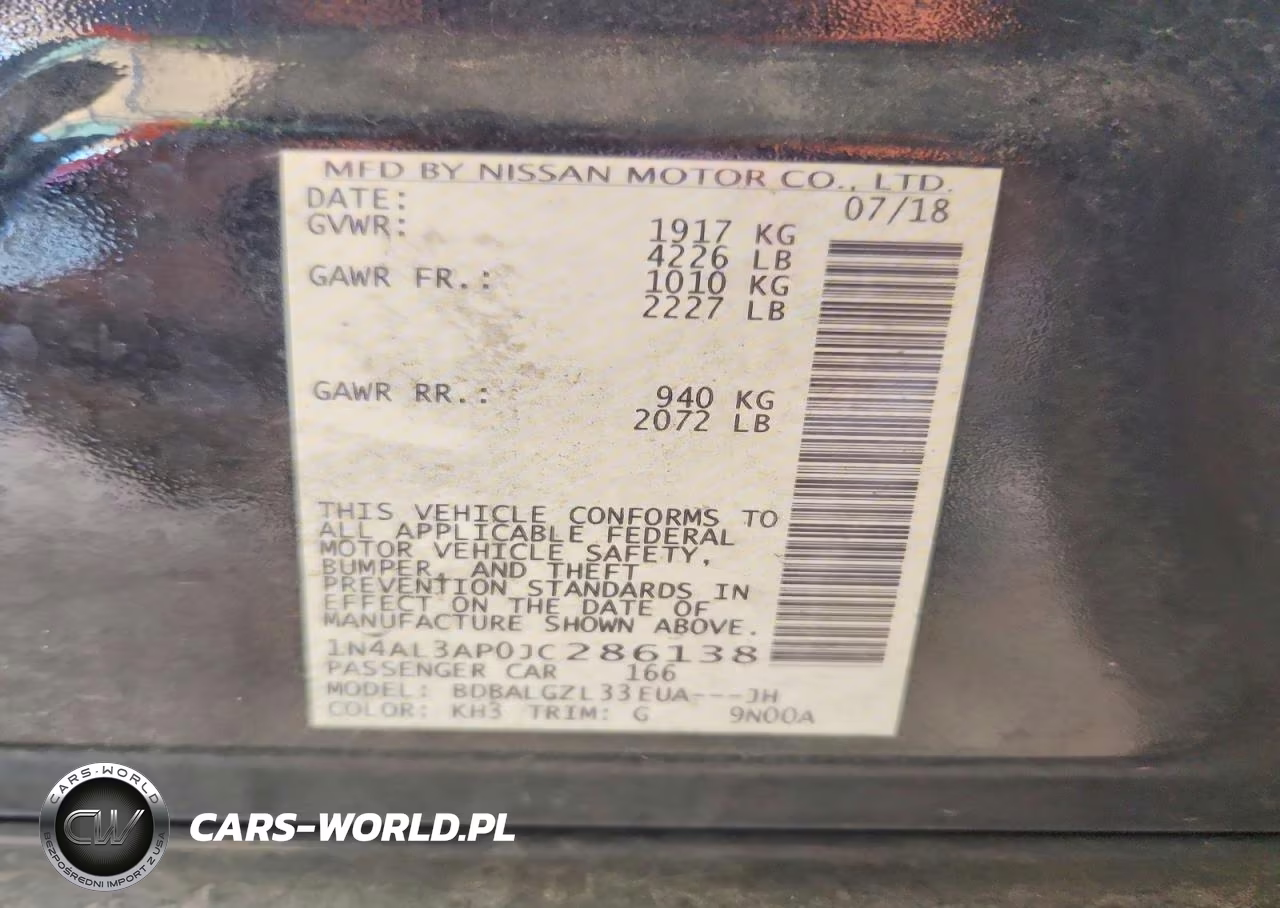2018 Nissan Altima 2.5 S VIN:1N4AL3AP0JC286138 - 12