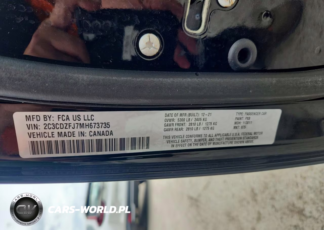 2021 Dodge Challenger R VIN:2C3CDZFJ7MH673735 - 12