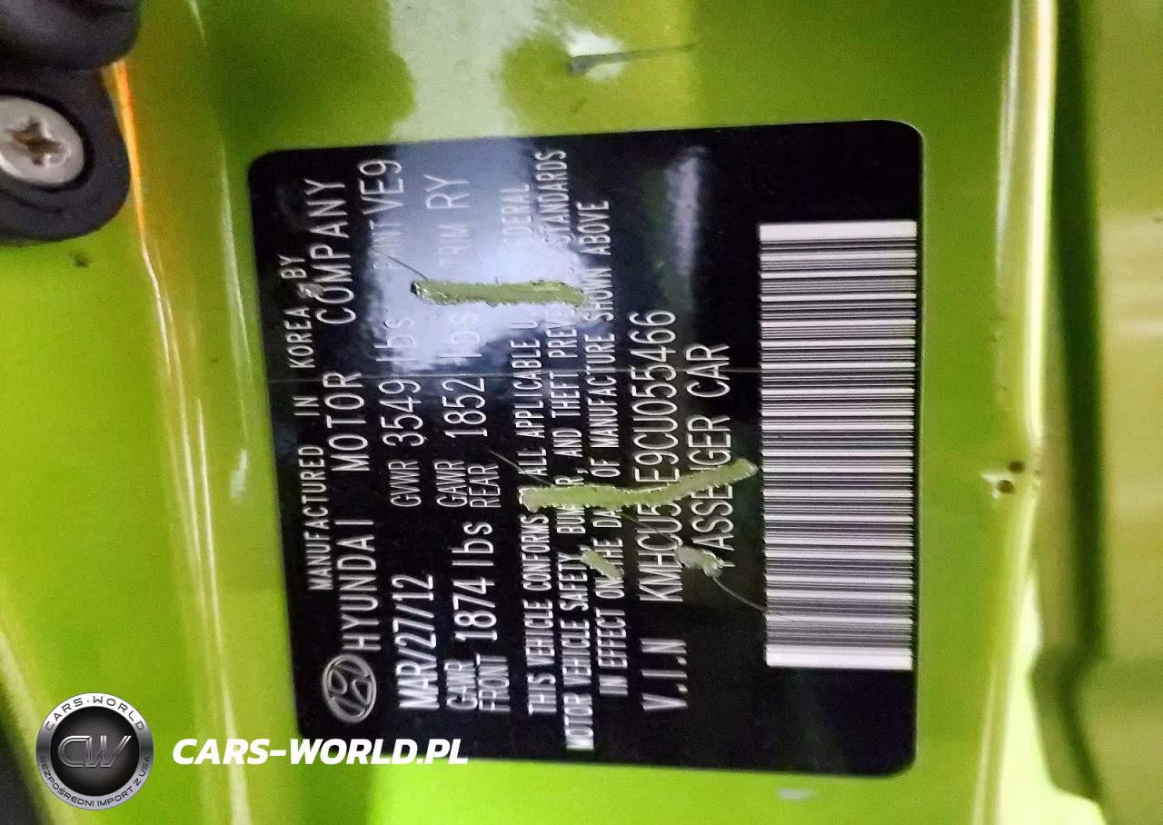 2012 Hyundai Accent Se VIN:KMHCU5AE9CU055466 - 12