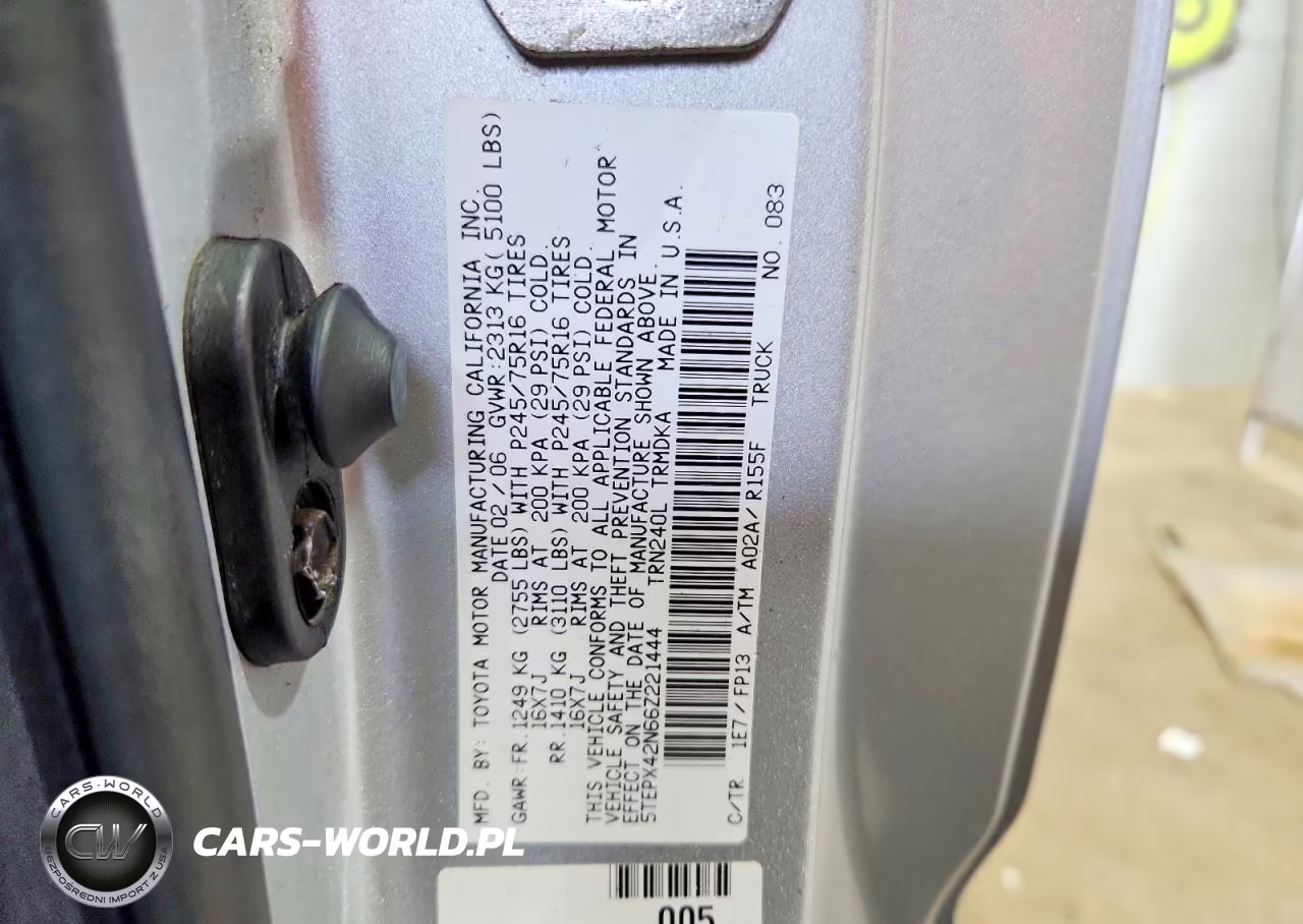 2006 Toyota Tacoma Base VIN:5TEPX42N66Z221444 - 12
