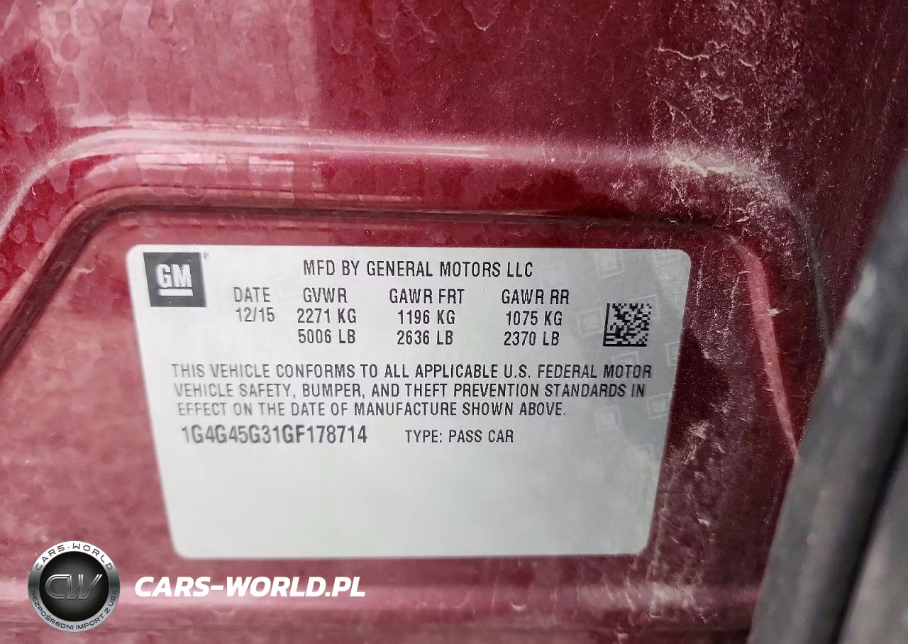 2016 Buick Lacrosse Sport Touring VIN:1G4G45G31GF178714 - 12