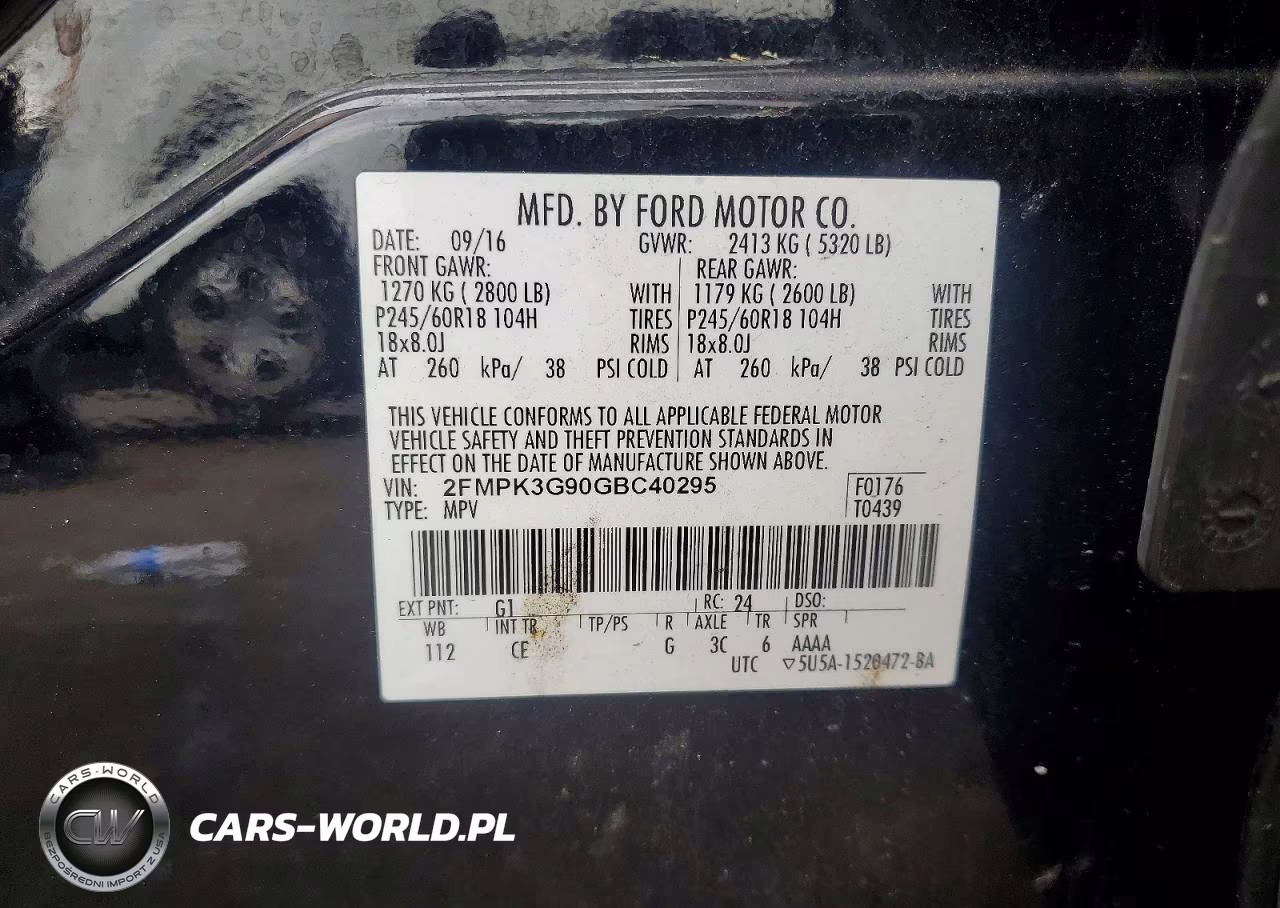 2016 Ford Edge Se VIN:2FMPK3G90GBC40295 - 14