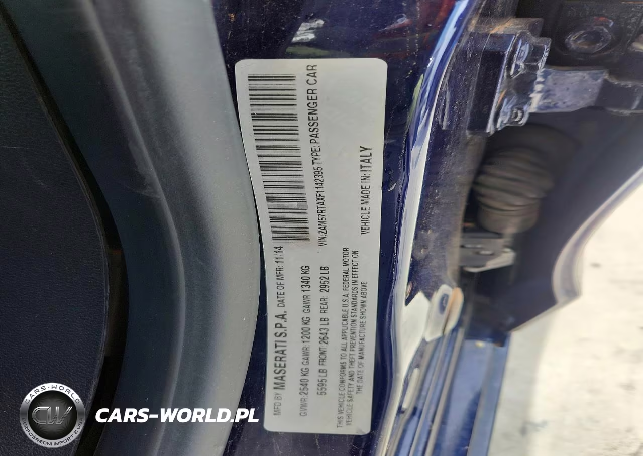 2015 Maserati Ghibli S VIN:ZAM57RTAXF1142395 - 12