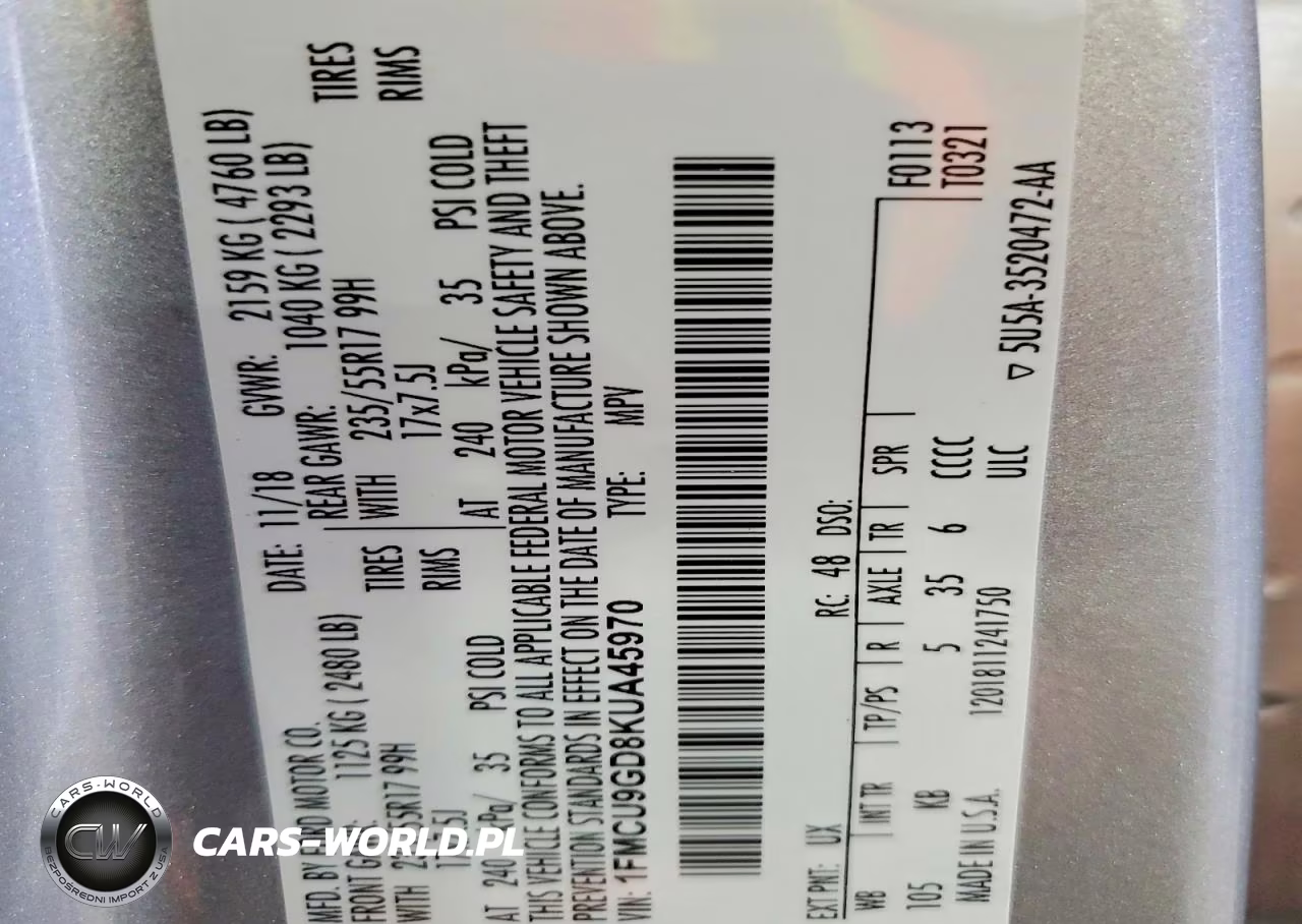 2019 Ford Escape Se VIN:1FMCU9GD8KUA45970 - 13
