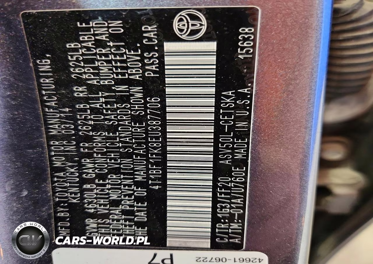 2014 Toyota Camry Se VIN:4T1BF1FK8EU387706 - 12