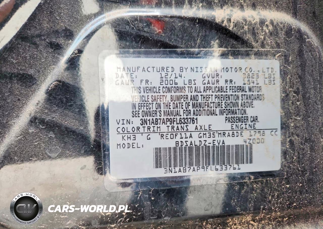 2015 Nissan Sentra S VIN:3N1AB7AP9FL633761 - 12