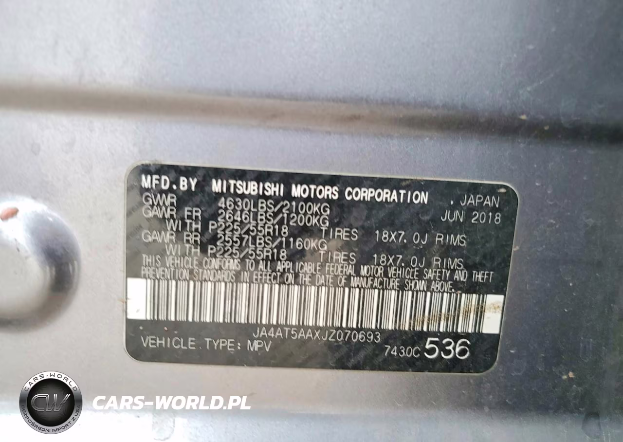 2018 Mitsubishi Eclipse Cross Se VIN:JA4AT5AAXJZ070693 - 12