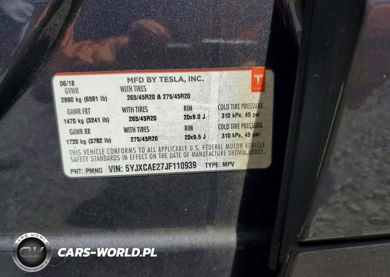 2018 Tesla Model X VIN:5YJXCAE27JF110939 - 12