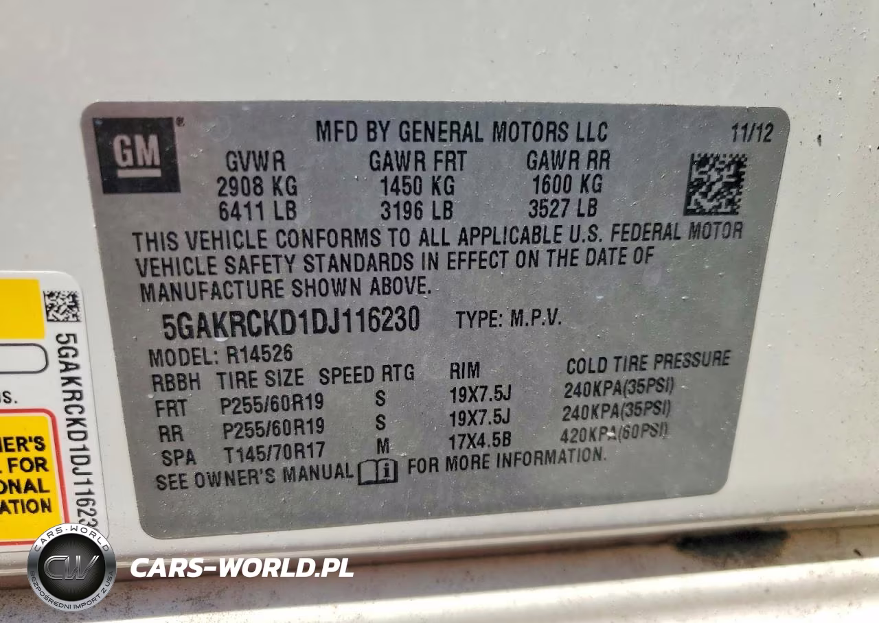 2013 Buick Enclave VIN:5GAKRCKD1DJ116230 - 13