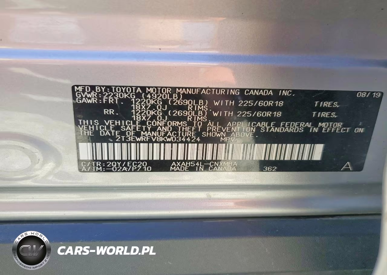 2019 Toyota Rav4 Xse VIN:2T3EWRFV8KW034424 - 13