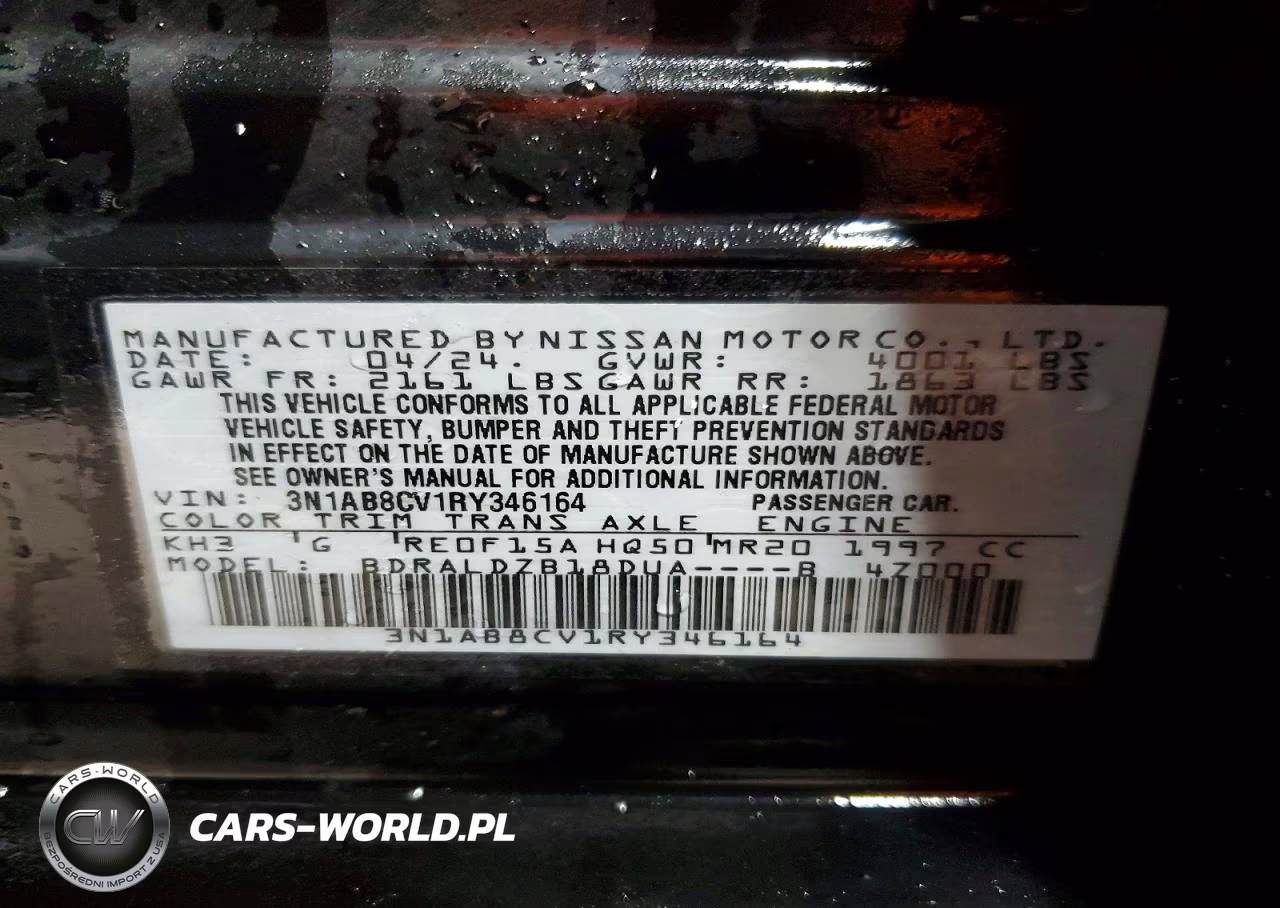 2024 Nissan Sentra Sv VIN:3N1AB8CV1RY346164 - 12