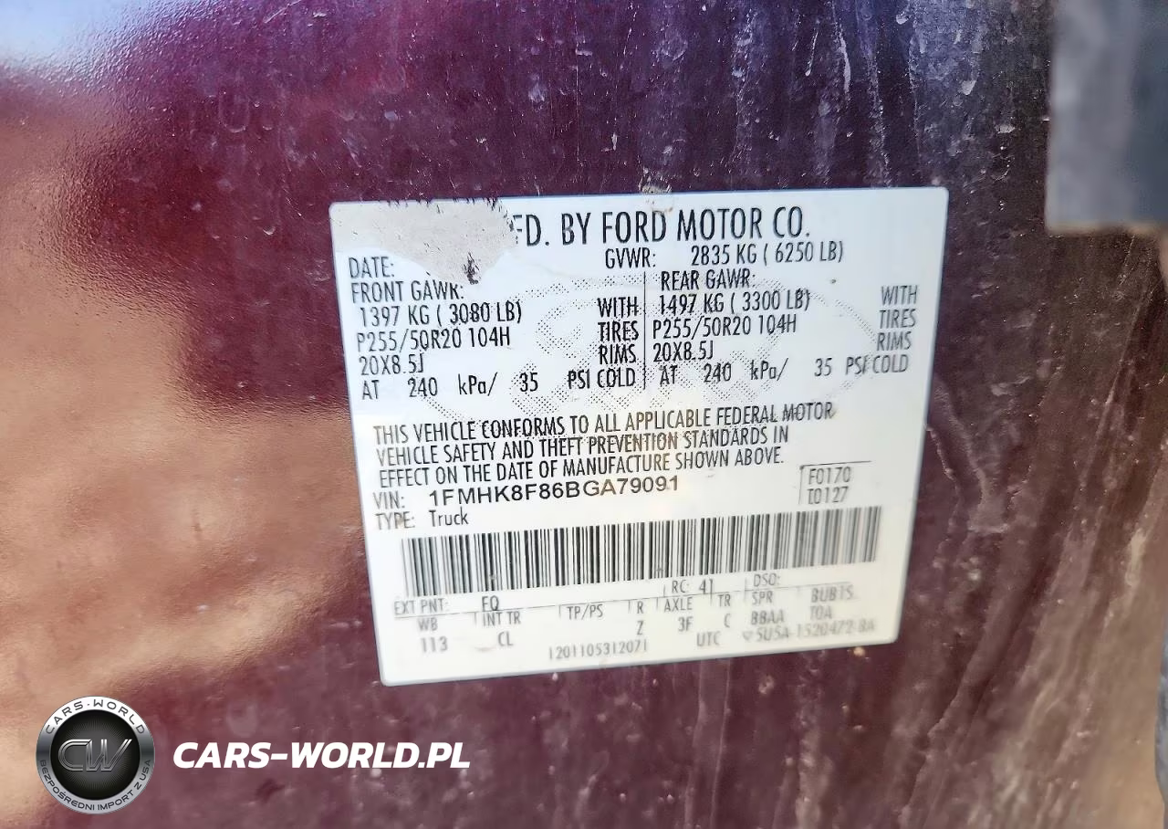 2011 Ford Explorer Limited VIN:1FMHK8F86BGA79091 - 13