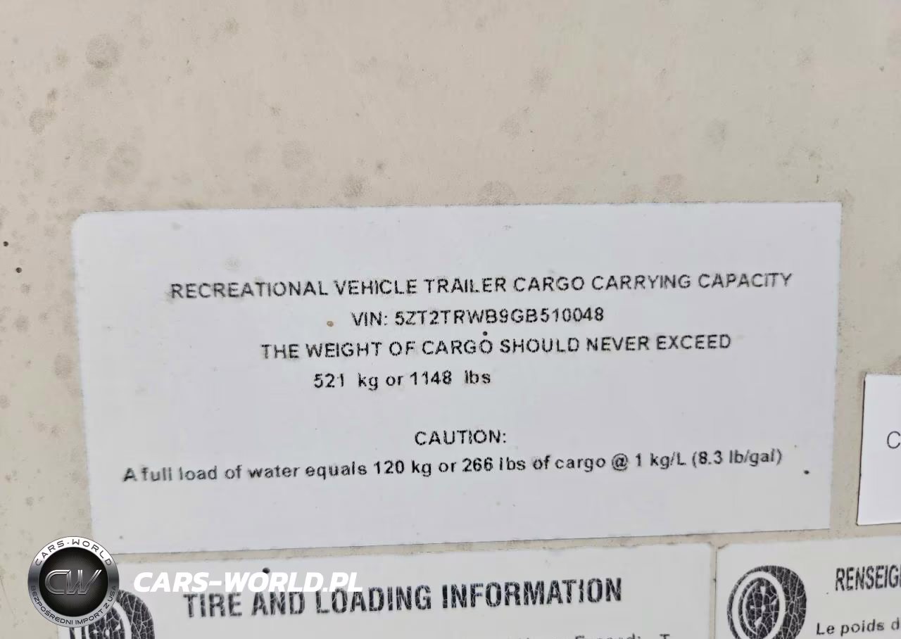 2016 Tracker Recreational Vehicle (Rv) VIN:5ZT2TRWB9GB510048 - 10