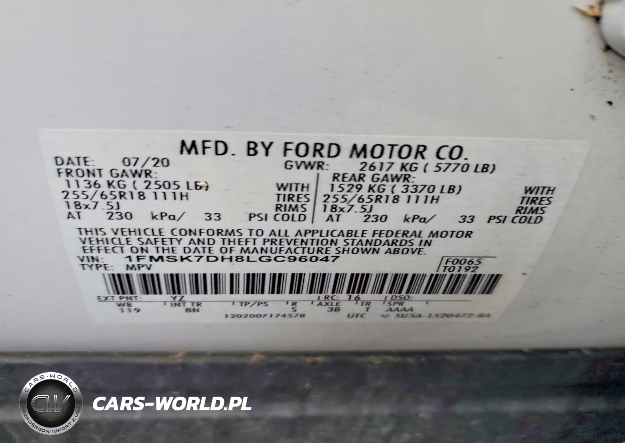 2020 Ford Explorer Xlt VIN:1FMSK7DH8LGC96047 - 13