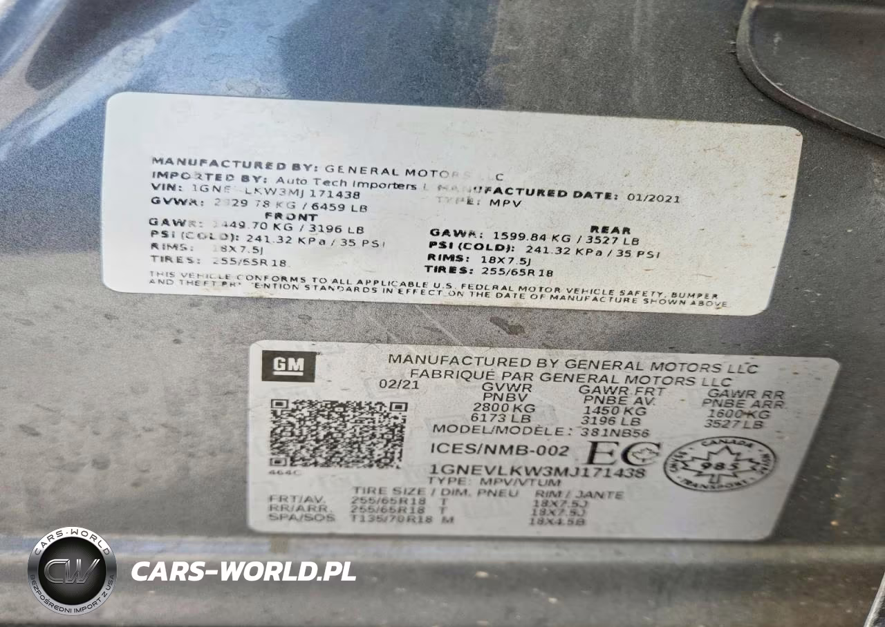 2021 Chevrolet Traverse Ls VIN:1GNEVLKW3MJ171438 - 14