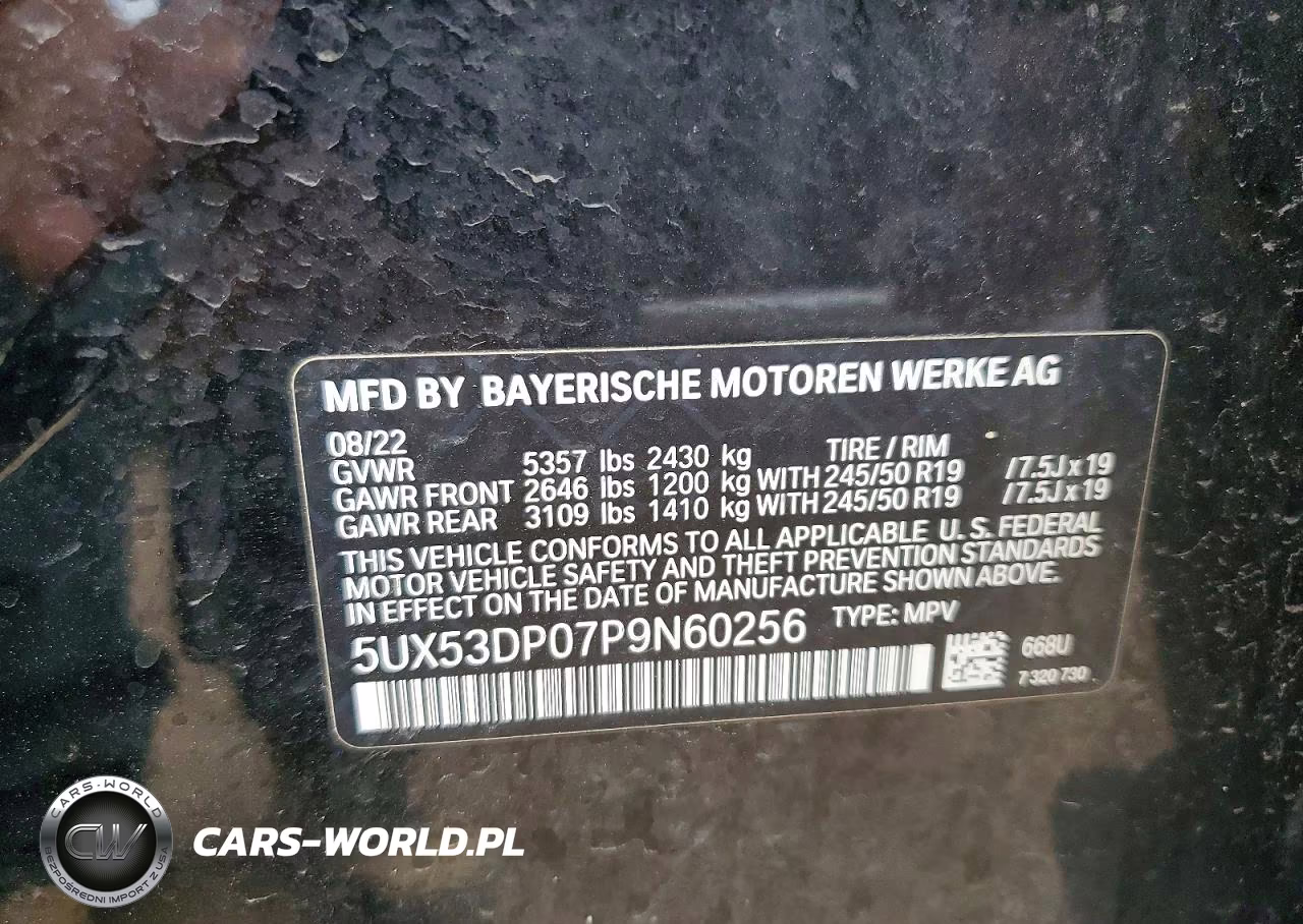 2023 BMW X3 xDrive30I VIN:5UX53DP07P9N60256 - 13